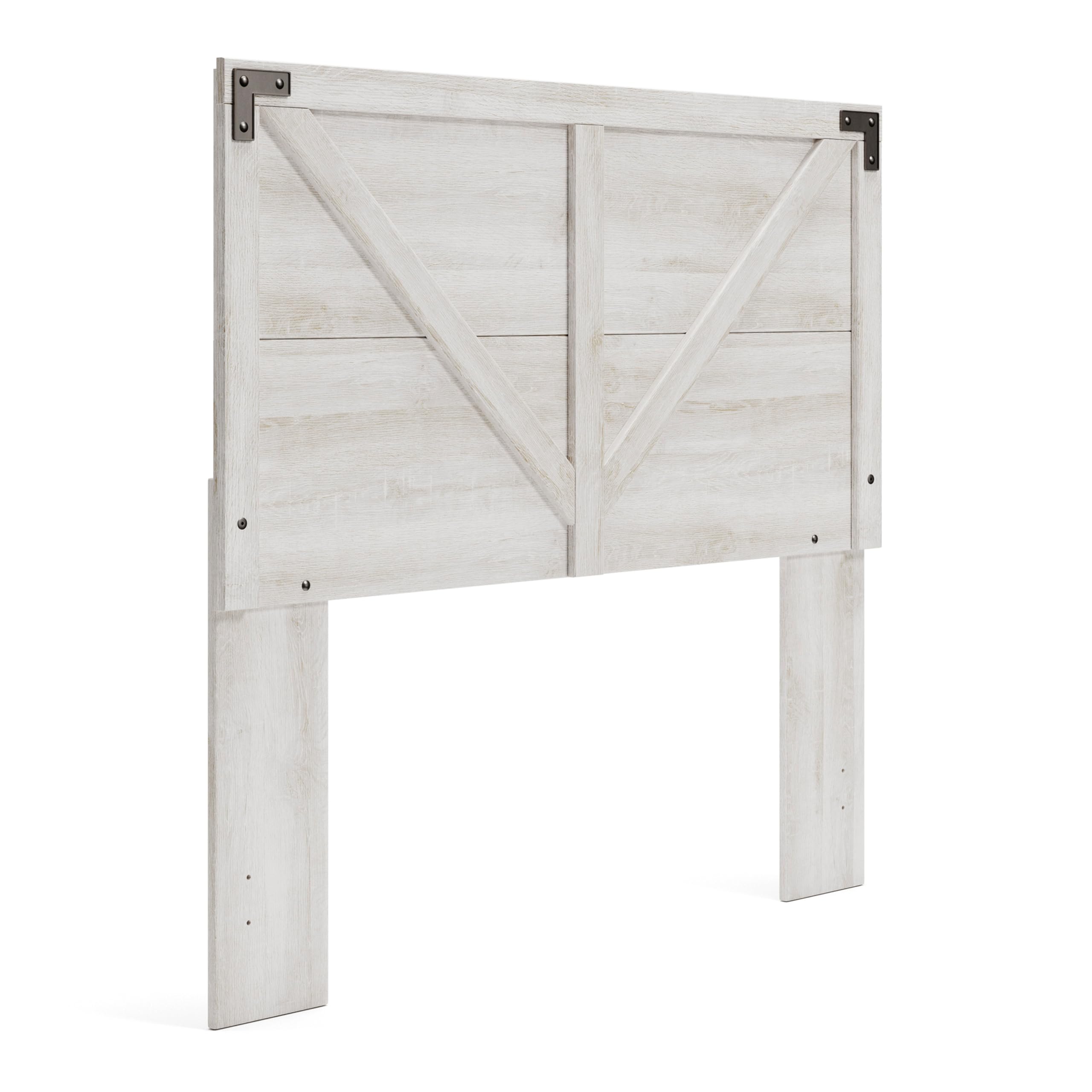 Signature Design by Ashley Shawburn Modern Farmhouse Headboard, Full, Whitewash