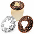 Moxweyeni 2 Pieces Candle Toppers to Burn Evenly Scented Jar Candles Cover 2.85 Inch Leaf Pine Candle Topper Lids Jar Candle Acc