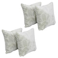 Blazing Needles Square Faux Fur Throw Pillows, 17", Agora Soap 4 Count
