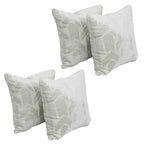 Blazing Needles Square Faux Fur Throw Pillows, 17", Agora Soap 4 Count