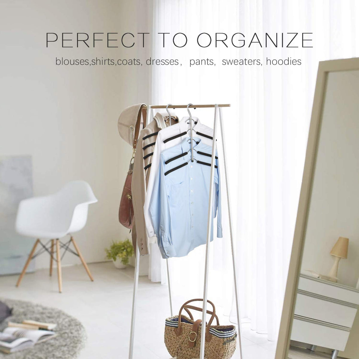 Doiown Blouse Tree Hangers Clothes Hangers Non Slip Space Saving Stainless Steel Shirt Hangers Sweater Hangers Coats Hangers Clo
