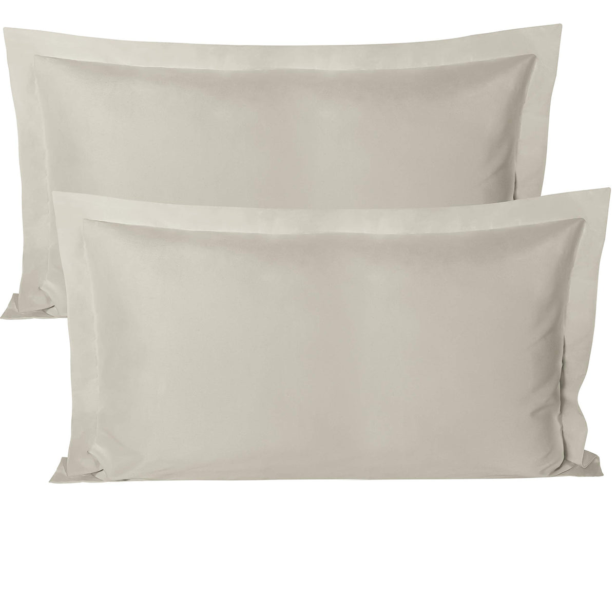 BEDSUM 100% Brushed Microfiber King Pillow Shams Set of 2, Super Soft and Cozy, Wrinkle, Fade, Stain Resistant 20x36 Oxford Pill