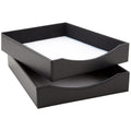 Realspace Faux Leather Paper Tray, Black
