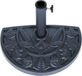 Umbrella Half Base - For Half Umbrella - Sturdy Resin - By Trademark Innovations (Gray)