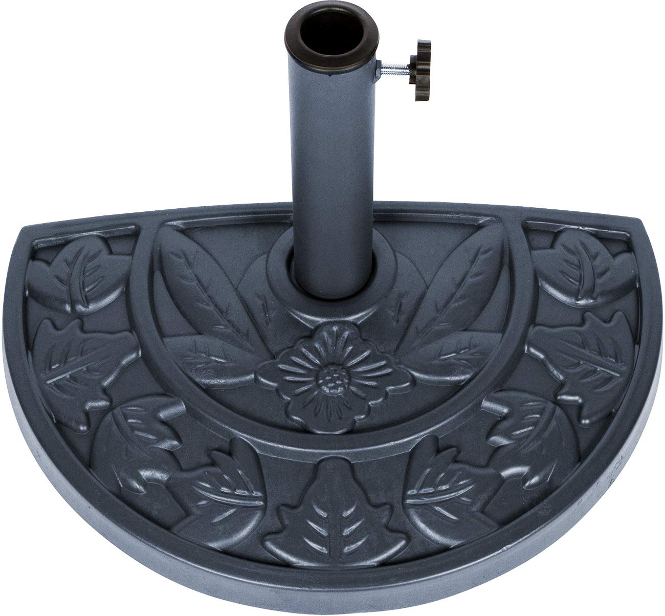 Umbrella Half Base - For Half Umbrella - Sturdy Resin - By Trademark Innovations (Gray)