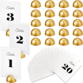 20 Pieces Table Number Cards Round Table Number Stands Modern Cursive Table Number 1-20 for Wedding Reception Anniversary Party 