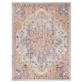 SAFAVIEH Madison Collection X-Large Area Rug - 12 x 18, Beige & Orange, Medallion Distressed Design, Non-Shedding & Easy Care,