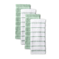 KitchenAid Albany Kitchen Towel 4-Pack Set, Pistachio/White, 16x26