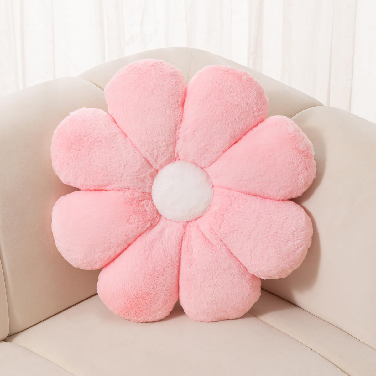 Fionout Pink Flower Pillows,Flower Pillow,35.4 In Pink Decorative Throw Pillows,Light Pink Throw Pillows,Floor Pillows Floor Cus