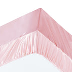 Ersmak 4 Pieces Satin Sheets Set Twin Size, Luxury Silky Blush Pink Satin Bed Sheets Set With 1 Deep Pocket Fitted Sheet, 1 Soft