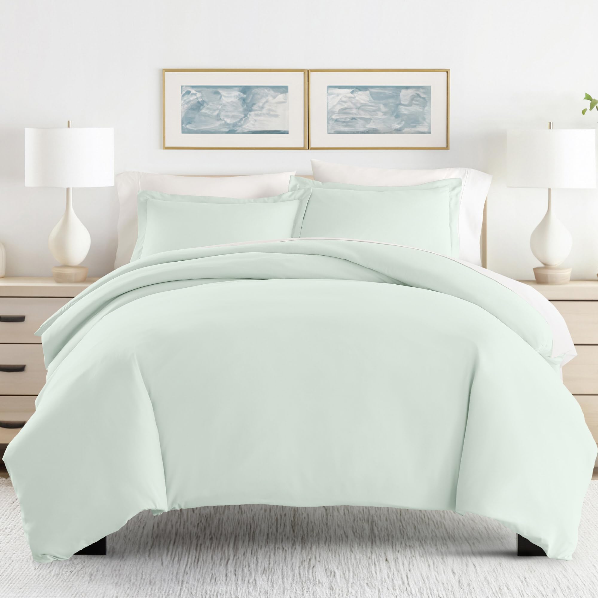 Linen Market Premium Ultra Soft 3 Piece Duvet Cover Set Twin/Twin Extra Long Mint