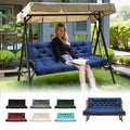 Danghoogy Porch Swing Cushions, Waterproof Outdoor Swing Cushions For Patio Furniture With Backresk, 2-3 Seater Thickened Patio