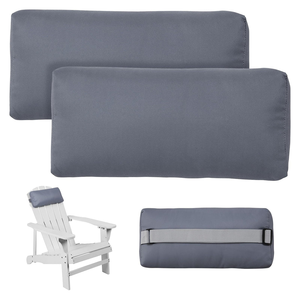 Rasugarlary Headrest Pillow For Patio Chaise Lounge Chair, Outdoor Chaise Pillows With Adjustable Elastic Stripe Head Resting Pi