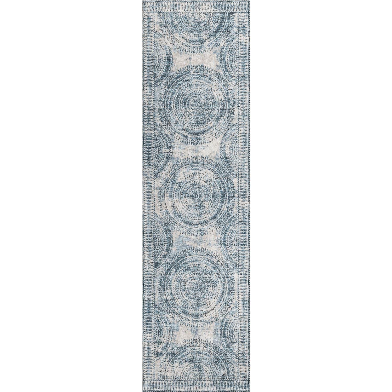Sedona Sn7 Blue Transitional Rug Runner 2' 3" X 7 ' 6"