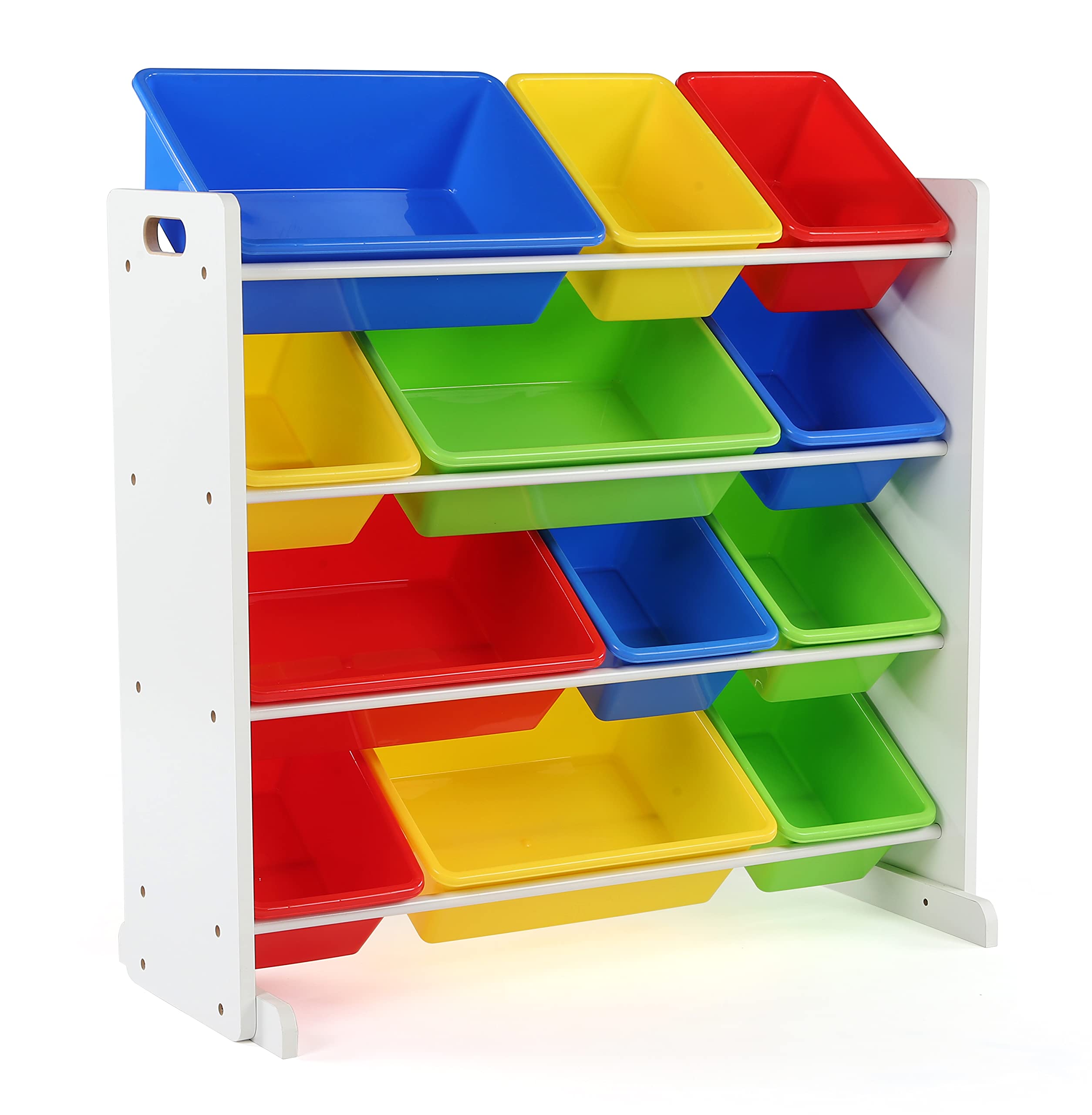 Humble Crew, White/Primary Kids Toy Storage Organizer with 12 Plastic Bins