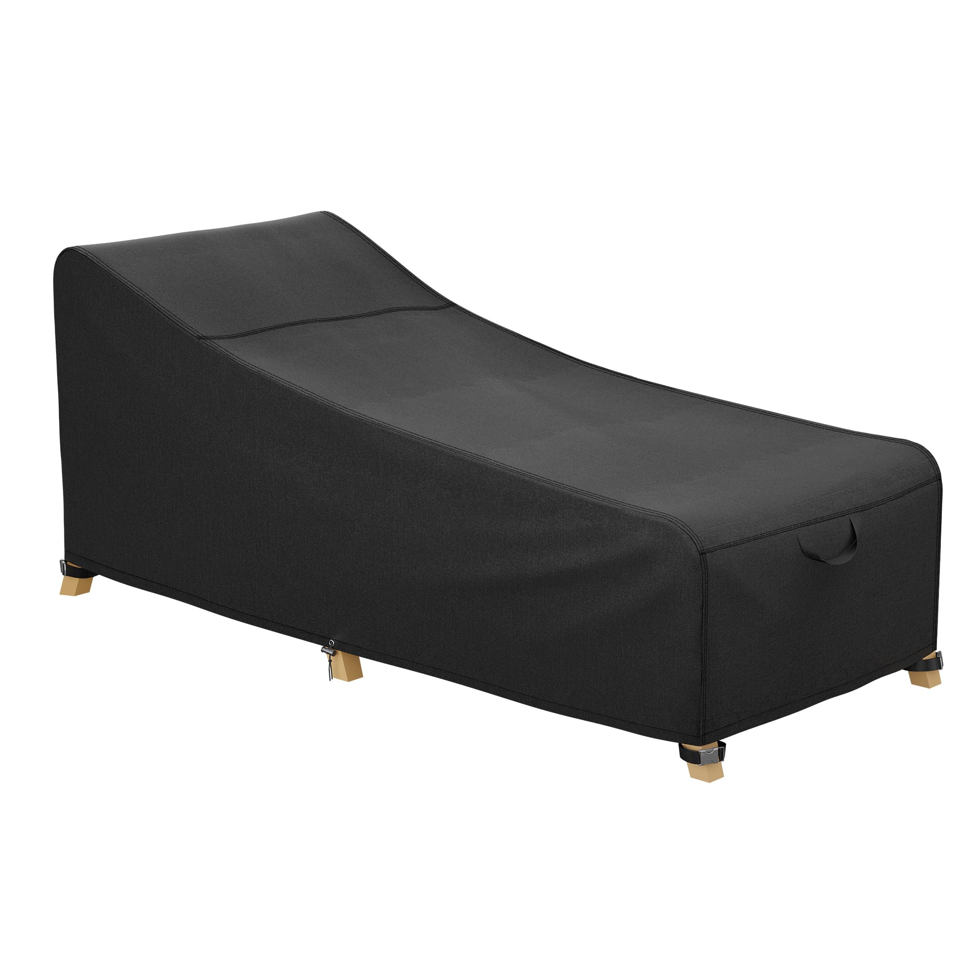 Ibirdie Outdoor Lounge Chaise Chair Cover 80L X 26W X 28H Inch Waterproof Patio Furniture Covers Lawn Pool Chair Cover 1 Pack Black
