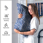 Mulberry Silk Pillowcase For Hair And Skin Standard Size Leopard Print Silk Pillow Cases With Zipper Soft Breathable Smooth Cool