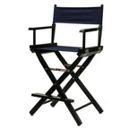 Casual Home 24" Director'S Chair Black Frame-With Navy Canvas, Counter Height