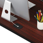 SHW L-Shape Corner Office Computer Desk OD-05A-C Engineered Wood Cherry 55 x 60 Inches