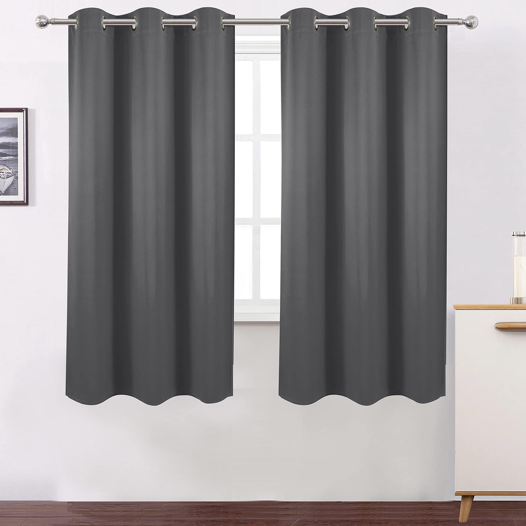 Lemomo Frost Grey Thermal Blackout Curtains/40 X 72 Inch/Set Of 2 Panels Room Darkening Curtains For Bedroom And Living Room