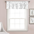 Lush D  cor, White Lush Decor Gigi Valance Textured Window Kitchen Curtain (Single), 70 W x 14 L