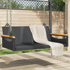 Vidaxl Swing Chair Black 109X62X40Cm Resin Braided