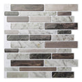 LONGKING Self-Adhesive Kitchen Backsplash, Marble Look Decorative Tiles (10 Tiles) (Multi)