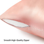 Bedelite Satin Pillowcase With Zipper 2 Pack, Coral Pillow Cases Standard Size, Super Soft And Cooling Similar To Silk Pillow Ca