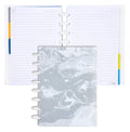 Talia Discbound Notebooks, Planner, Customizable, (Marble Flow Carrara, Junior (5.5In X 8.5In))