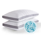 Meoflaw Cooling Pillows Queen Size Set Of 2,Shredded Memory Foam Bed Pillows For Sleeping,Queen Pillows For Back & Side Sleepers,Adjustable 2 Pillows Queen Size With Washable Cover