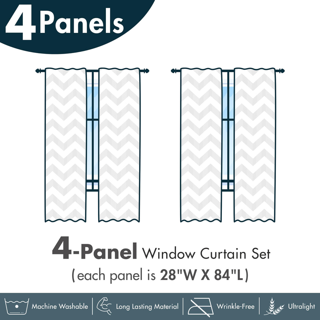 Ambesonne Boho Window Curtains Pack Of 2, Abstract Bohemian Aura Designed Modern Minimalist Stripes On Creamy Backdrop, Lightwei
