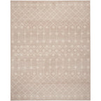 Nourison Grafix Moroccan Beige 5'3' X 7'3' Area Rug, Easy Cleaning, Non Shedding, Bed Room, Living Room, Dining Room, Kitchen