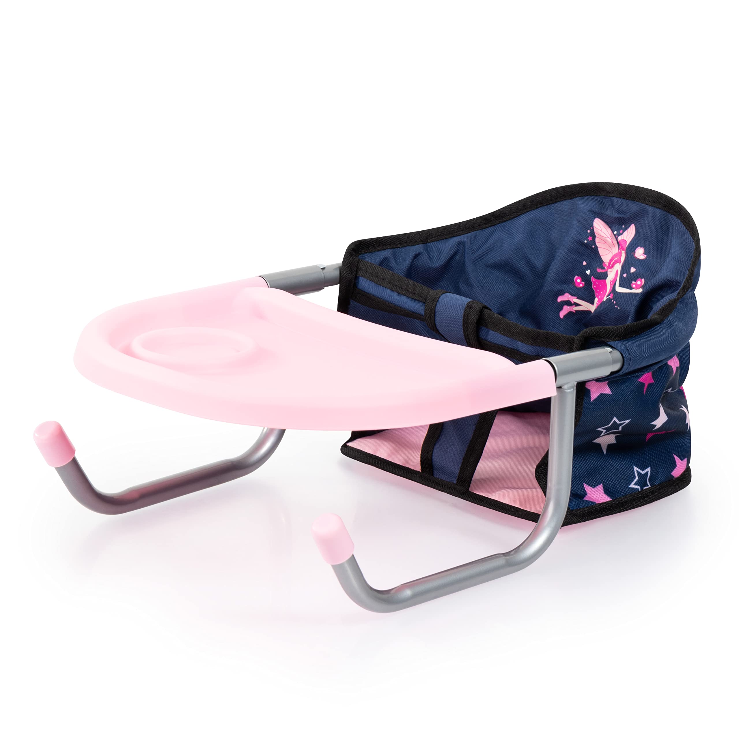 Bayer: Feeding Chair with Integrated Tray, Blue Fairy for Baby Dolls up to 46 cm, Imaginative Play