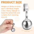 24 Pcs Tablecloth Weights Stainless Steel Tablecloth Clips Added Weights For Table Cover Family Home Dinner Lunch Outdoor Picnic
