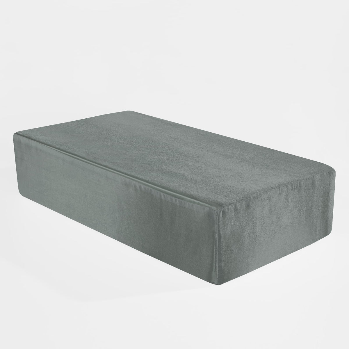 Hombys Pillowcase For Cube Pillow-Silky And Smooth Satin Pillowcase With Hidden Zip (Only Pillowcase) (24'X12'X5.5', Silver G
