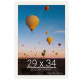 wallsthatspeak 29x34 white Picture Frame for Puzzles Posters Photos or Artwork