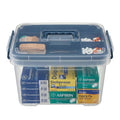 Pulseplay Clear Medicine Storage Box with Handle Blue