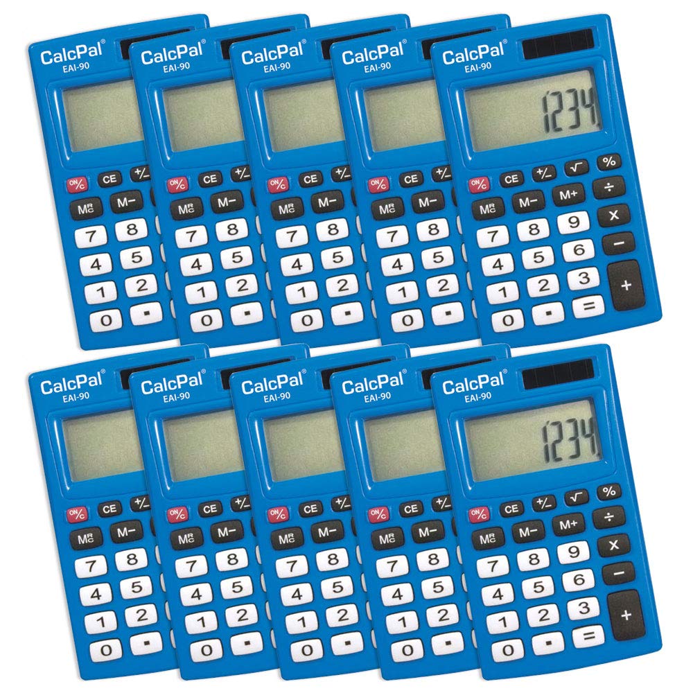 Eai Education Calcpal Eai-90 Pocket Basic Calculator - Set Of 10