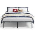 VASAGLE King Metal Bed Frame 18 Inches Tall, 1100 lb Weight Capacity, No Box Spring Needed, with Under-Bed Storage, Easy Setup, 