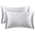 Exq Home Satin Pillowcase For Hair And Skin,Grey Pillow Cases King Size Pillow Case Set Of 2 Satin Pillow Covers With Envelope C