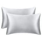 Exq Home Satin Pillowcase For Hair And Skin,Grey Pillow Cases King Size Pillow Case Set Of 2 Satin Pillow Covers With Envelope C