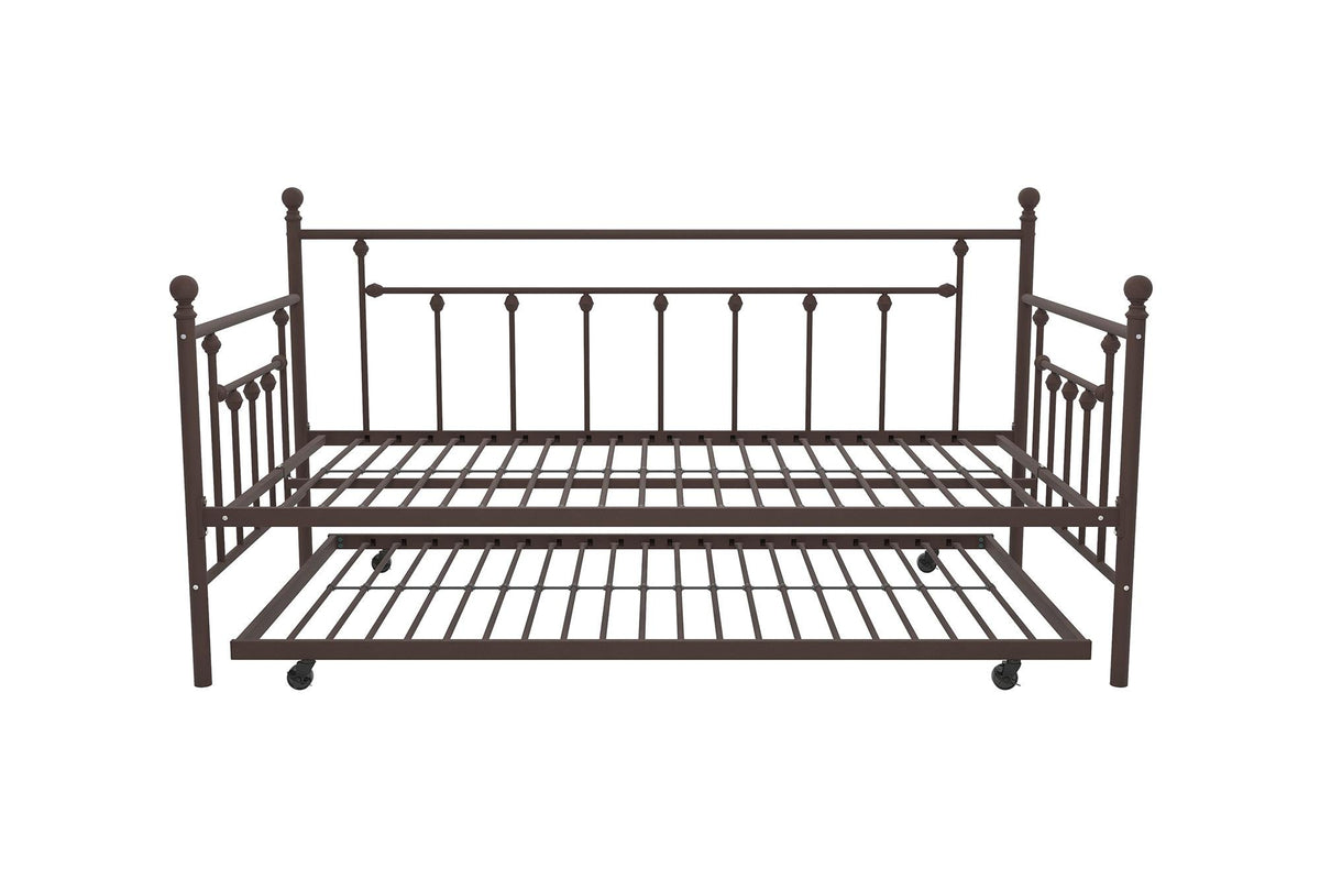 DHP Manila Metal Twin Size Daybed and Twin Size Trundle (Bronze)