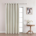 Joydeco Blackout Room Divider Curtains, Extra Wide Light Beige Sliding Door Curtains Living Room Curtains, 1 Panel 70X96 Inch Pa