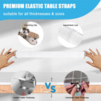 Table Cloth Holder Clips Hidden Strap 5 Pack, Adjustable Elasticity Picnic Tablecloth Clip Indoor Outdoor Large Clamp For Thick