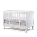 Sorelle Furniture Uptown Panel Crib, Modern Wood and Clear Acrylic Baby Crib, Made of Wood and Easy to Clean Acrylic, Non-Toxic 