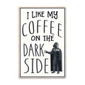 Disney Star Wars Darth Vader Wood Wall Decor - I Like My Coffee On the Dark Side - Funny Star Wars Coffee Sign for Kitchen or Co