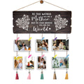 Yudarte to the World You Are A Mother But to Our Family You Are the World Rustic Wall Decor - Collage Mom Picture Hanging Displa