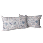 Snycler Boho Throw Pillow Covers 12X20 Inch Set Of 2 Terracotta Rust Blue Colored Throw Pillows Double Sided Boho Home Soft Deco