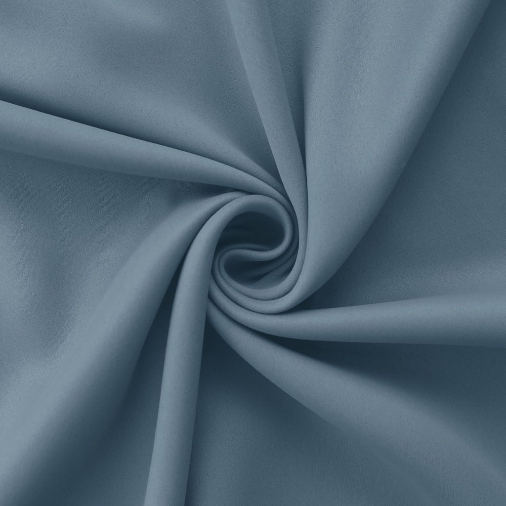 Mrs.Naturall 52X84 Inches Long Stone Blue Curtains For Living Room 2 Panels Blackout Room Darkening Curtains