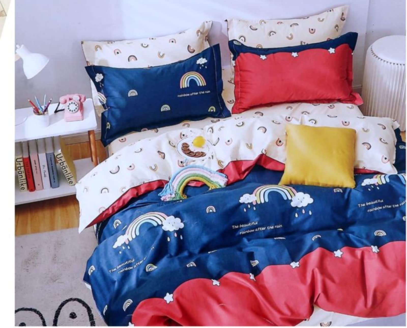 Riftree Microfibre Glace Cotton Digital Print Single Bed Reversible Ac Comforter Living Room/Kids Room (60 X 90 Inches)  Rainbo